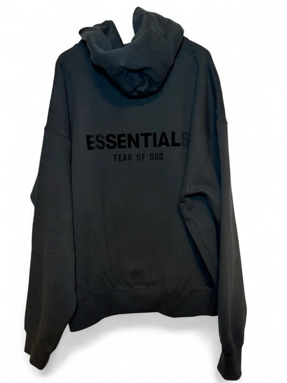 Fear of God Essentials NWT Black Pullover Hoodie + Velvet Logo - Picture 1 of 8